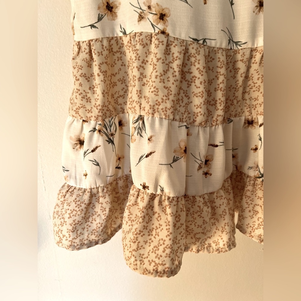 Paper Crane boho tiered blouse XS - Picture 3 of 5